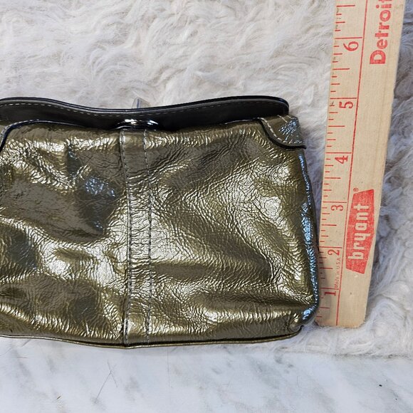 Coach Y2k Oliver Green Patent Leather Turn Lock Clutch Wristlet - Picture 9 of 12